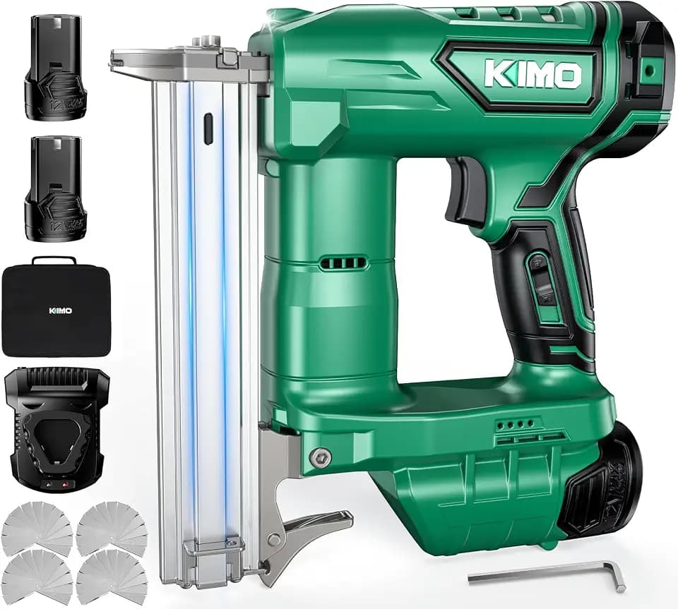 KIMO Brushless Brad Nailer Cordless 18 Gauge Nail Gun with 5000PCS Nails