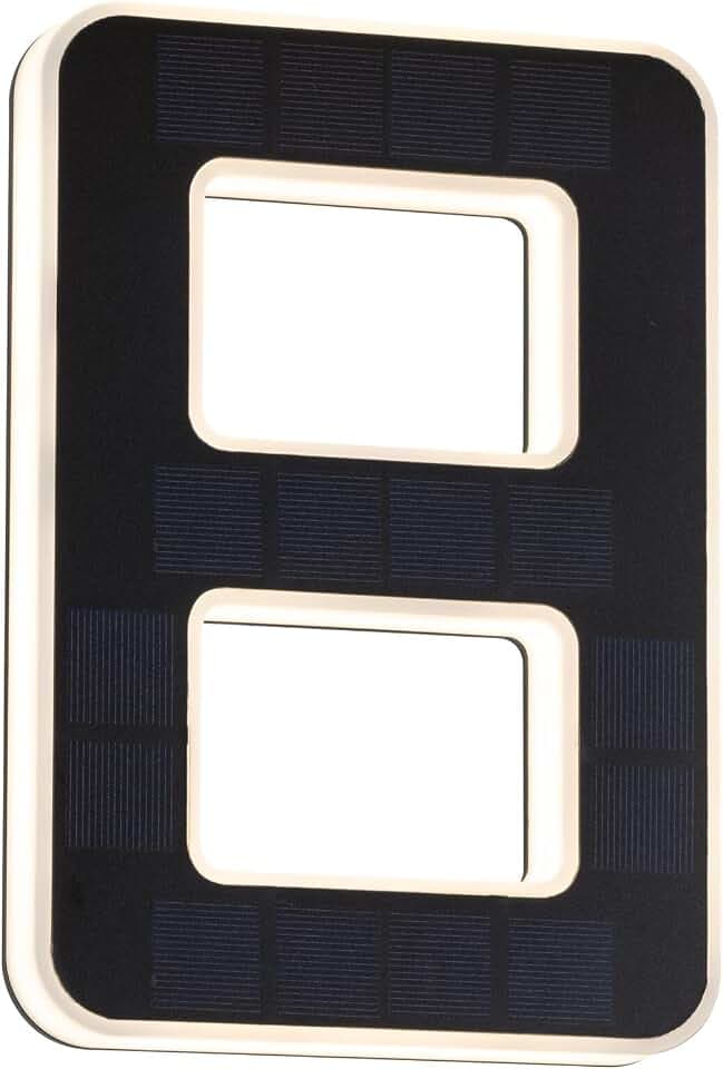 Paulmann 79849 LED Solar Hausnummer 8 IP44 Warmweiß Akku wechselbar incl. 1x0,2 Watt Solarleuchte Schwarz Solarlampe Kunststoff Solarlicht 3000 K