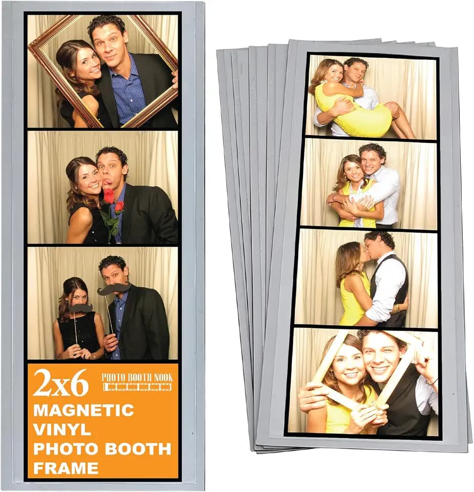 2x6 Flexible Magnetic Photo Strip Frames, Clear, 100 Count