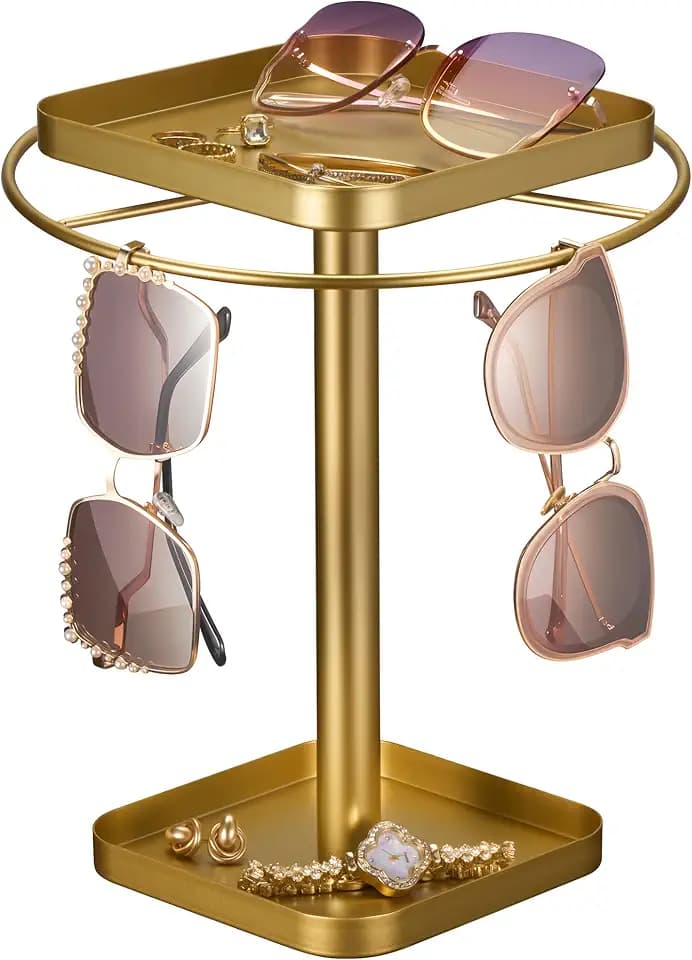 Lolalet 360° Rotating Sunglasses Holder -Large, Gold