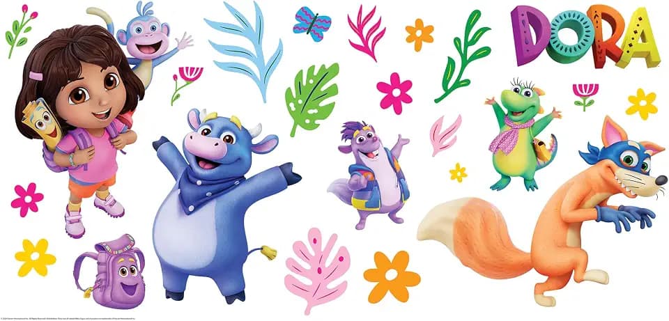Dora and Friends Peel and Stick Wall Decals by RoomMates