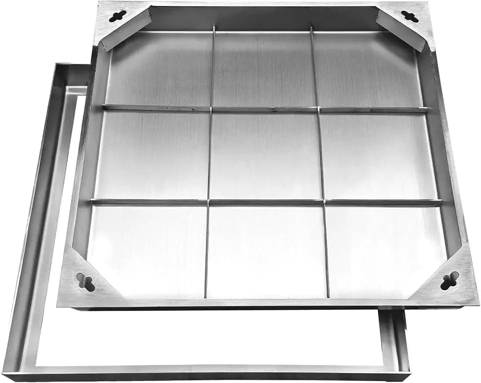 24x24x2.4 inch Invisible Stainless Steel Manhole Cover and Frame