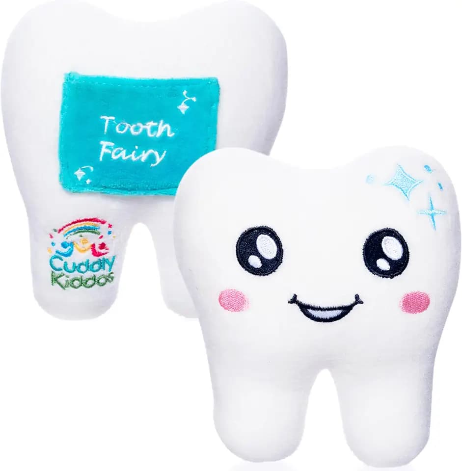 Soft Plush Tooth Fairy Pillow with Pocket – Keepsake Kids Tooth Holder, Cute Tooth Pillow for Girls, for Kids’ Tooth Loss Joy