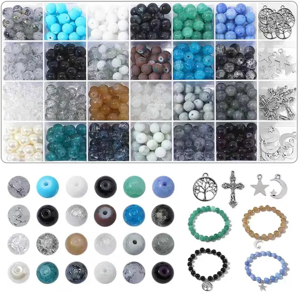 Crystal Beads for Jewelry Making Kit Bracelet Making Kit