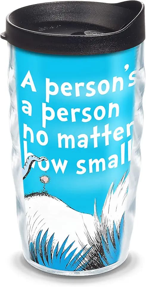 Tervis Dr. Seuss Horton Made in USA Double Walled Insulated Tumbler Travel Cup Keeps Drinks Cold & Hot, 10oz Wavy, Classic