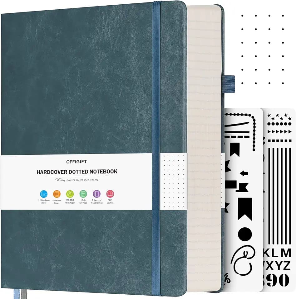 Bullet Dotted Journal, 312 Numbered Pages Dot Grid Notebook A4, 8.5" x 11"