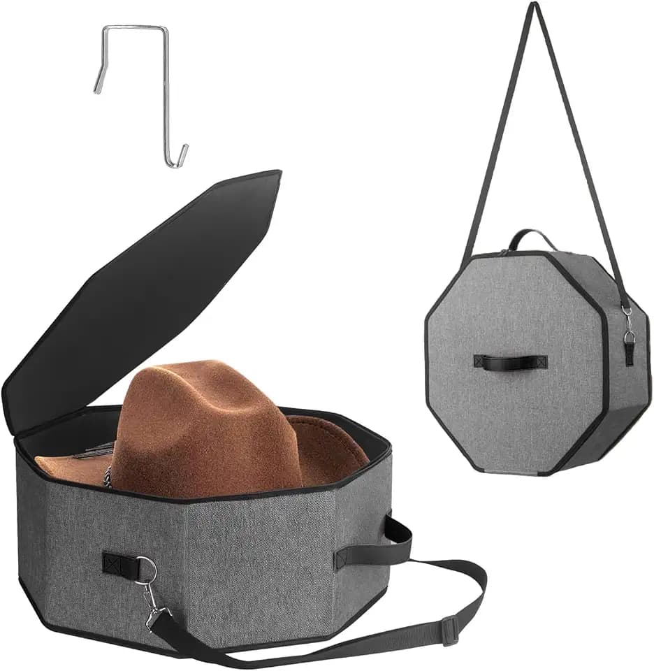 HINIHAO Hat Box for Travel and Storage, Hat Storage Box for Women and Men