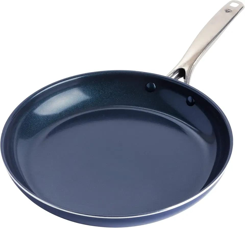 Blue Diamond 12" Diamond Infused Ceramic Nonstick Frying Pan Skillet, Blue