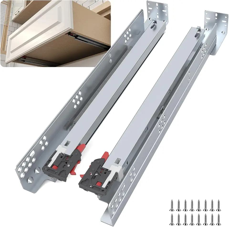 1 Pair 2 Pcs Concealed Soft Close Undermount Drawer Slides 12 Inch