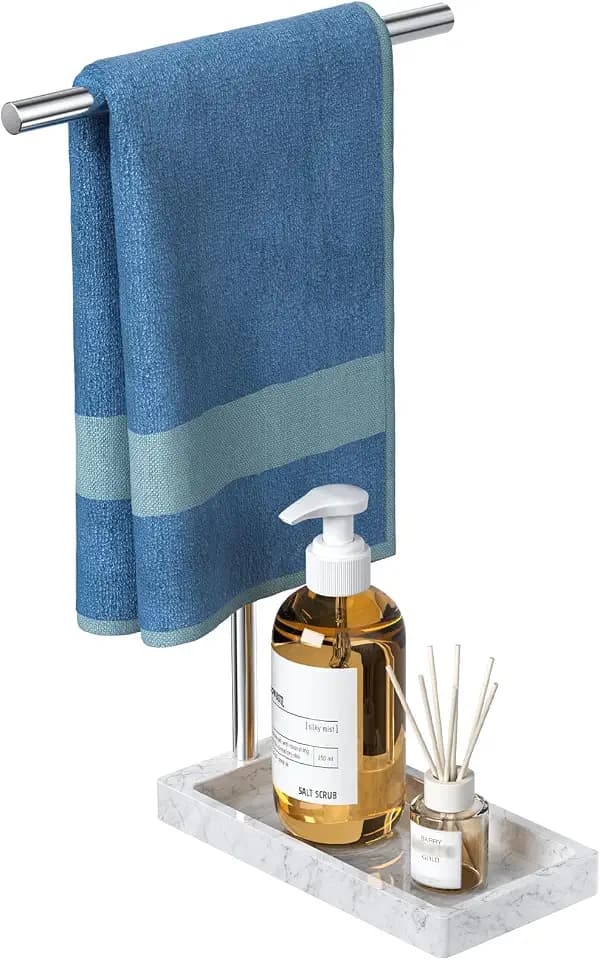 Volnamal Hand Towel Holder for Bathroom Countertop, Stainless Steel