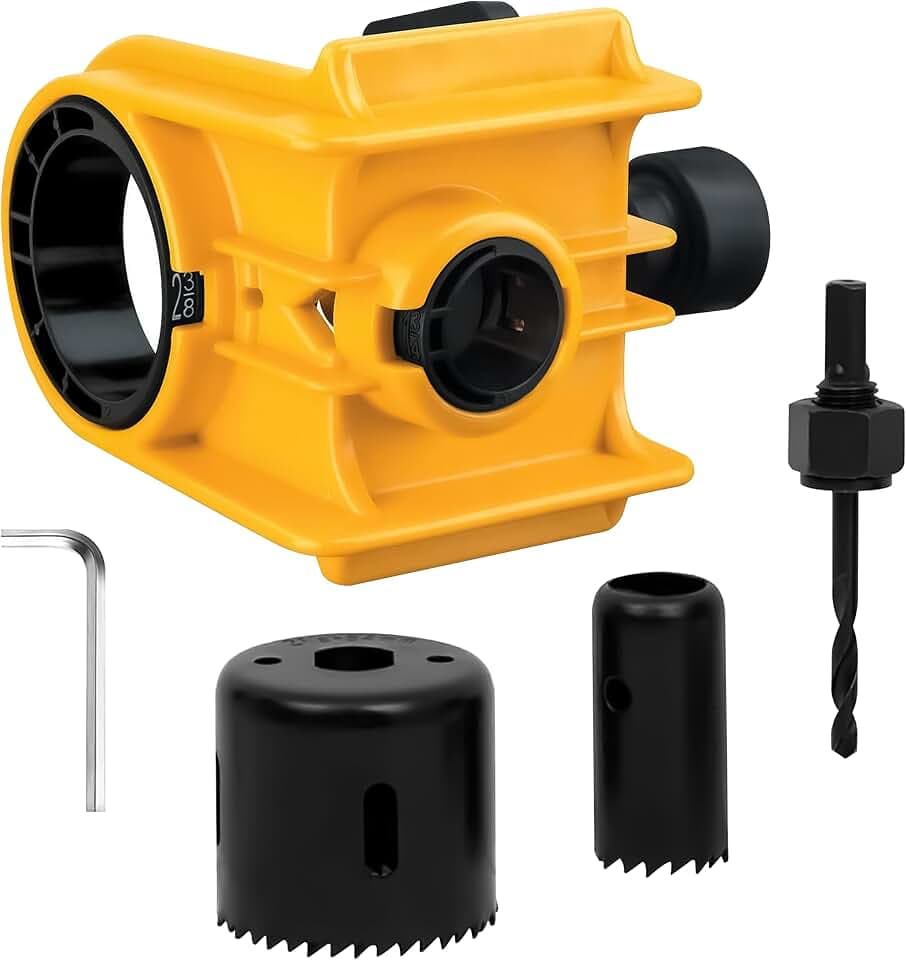 Door Lock Installation Kit, C-Clamp Design Tool-Free Clamping for Wood Doors with Adjustable Bushings, Door Knob Hole Saw Kit for Deadbolt & Knob, Easy Professional Installation Kit