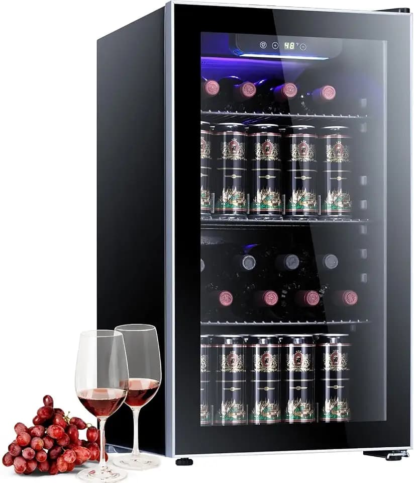 Antarctic Star Wine Cooler Mini Fridge Drink Refrigerator 3.1 Cu.Ft
