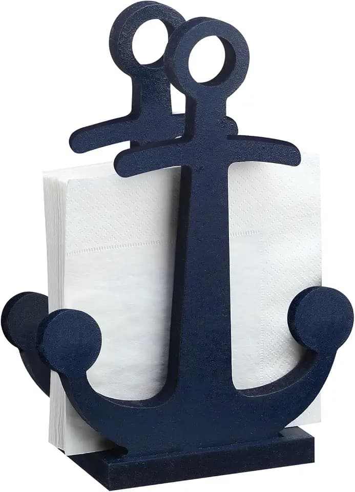Reallnaive Anchor Napkin Holder Vintage Tabletop for Summer Parties