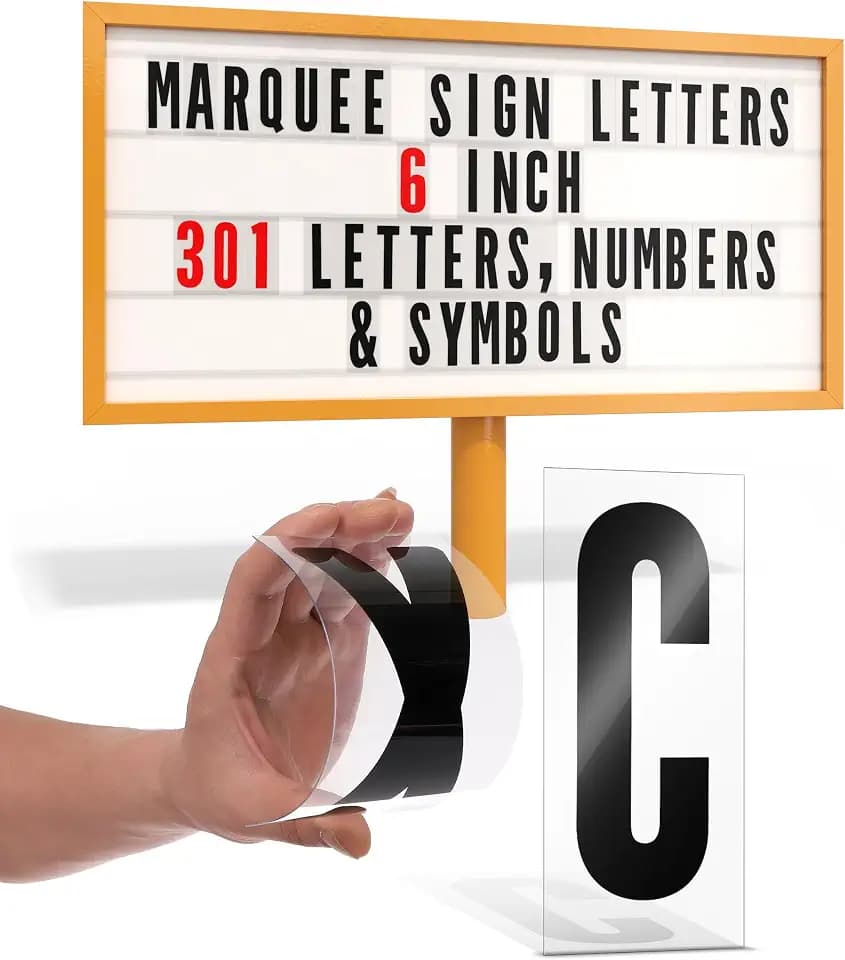Marquee Letters, Sign Letters, Marquee Sign, Markee, Plastic, 301 PC, 6 IN