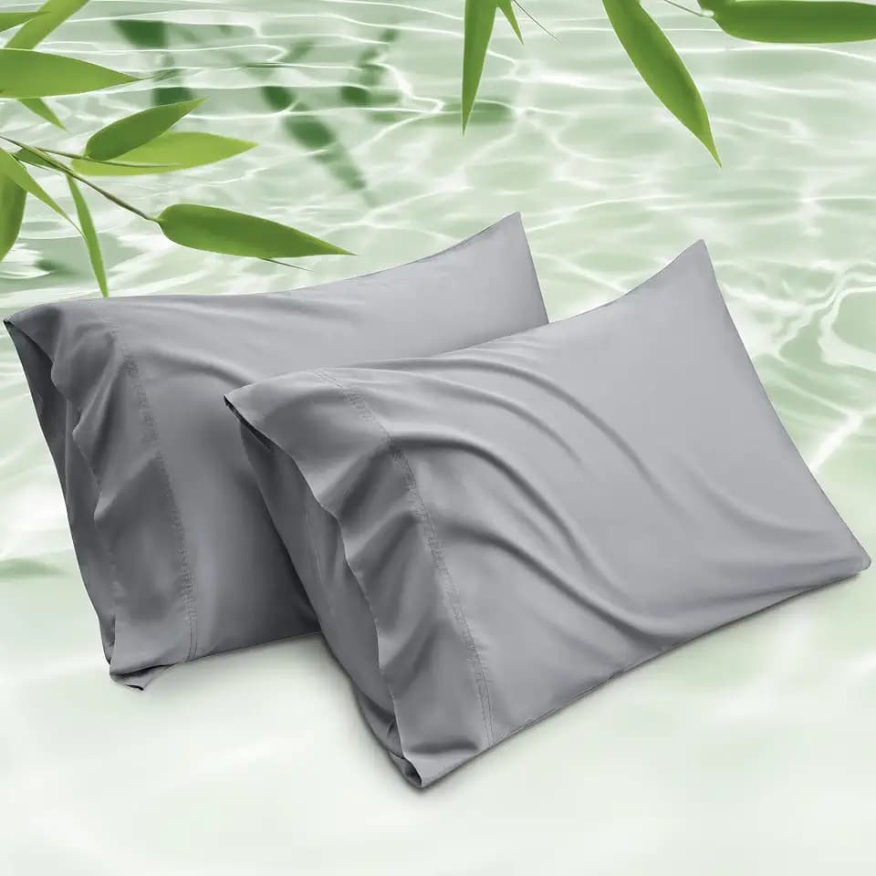 Bedsure King Size Pillow Cases Set of 2, 100% Rayon Derived from Bamboo