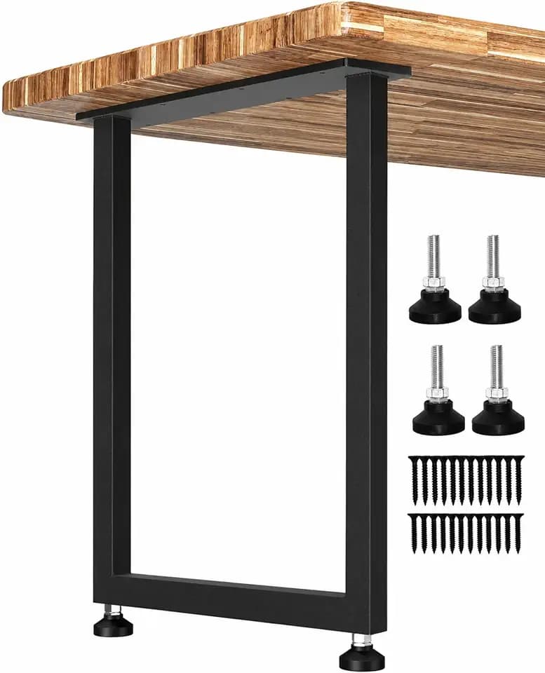 34" Heavy Duty Counter Height Metal Table Legs, 34x20, Set of 2