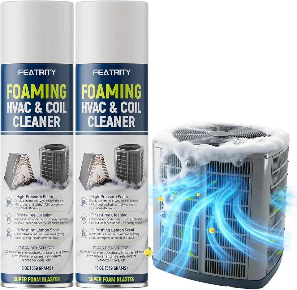 Foaming AC Coil Cleaner: 38oz for Evaporators & Condensers
