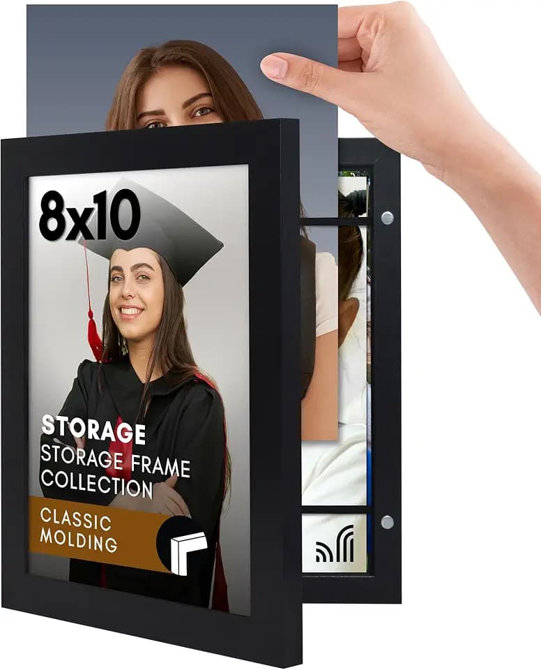 Americanflat 8x10 Picture Frame - Engineered Wood - Black