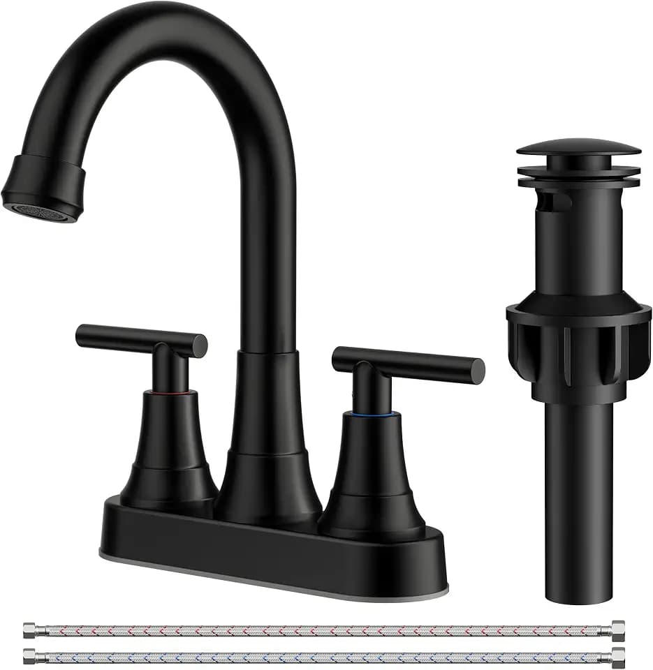 FORIOUS Matte Black Bathroom Sink Faucet 4 Inch Centerset for RV, Wholesale