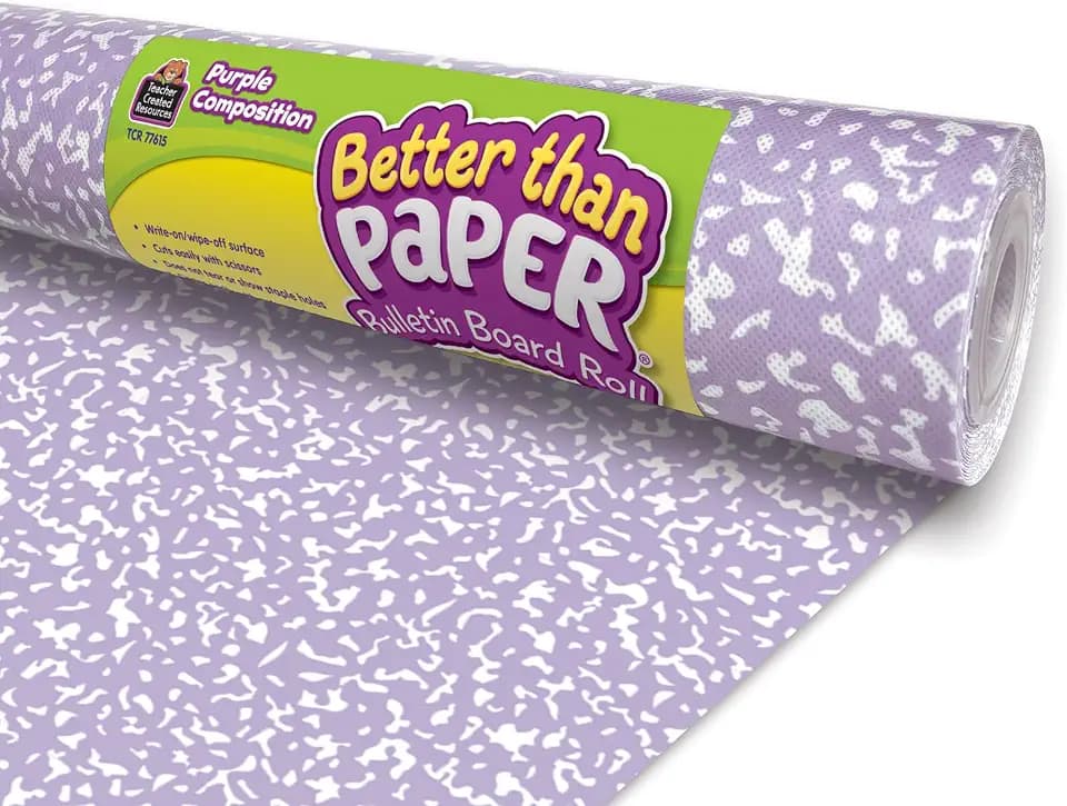 Teacher Created Resources Composition Purple Better Than Paper Bulletin Board Roll (TCR77615)