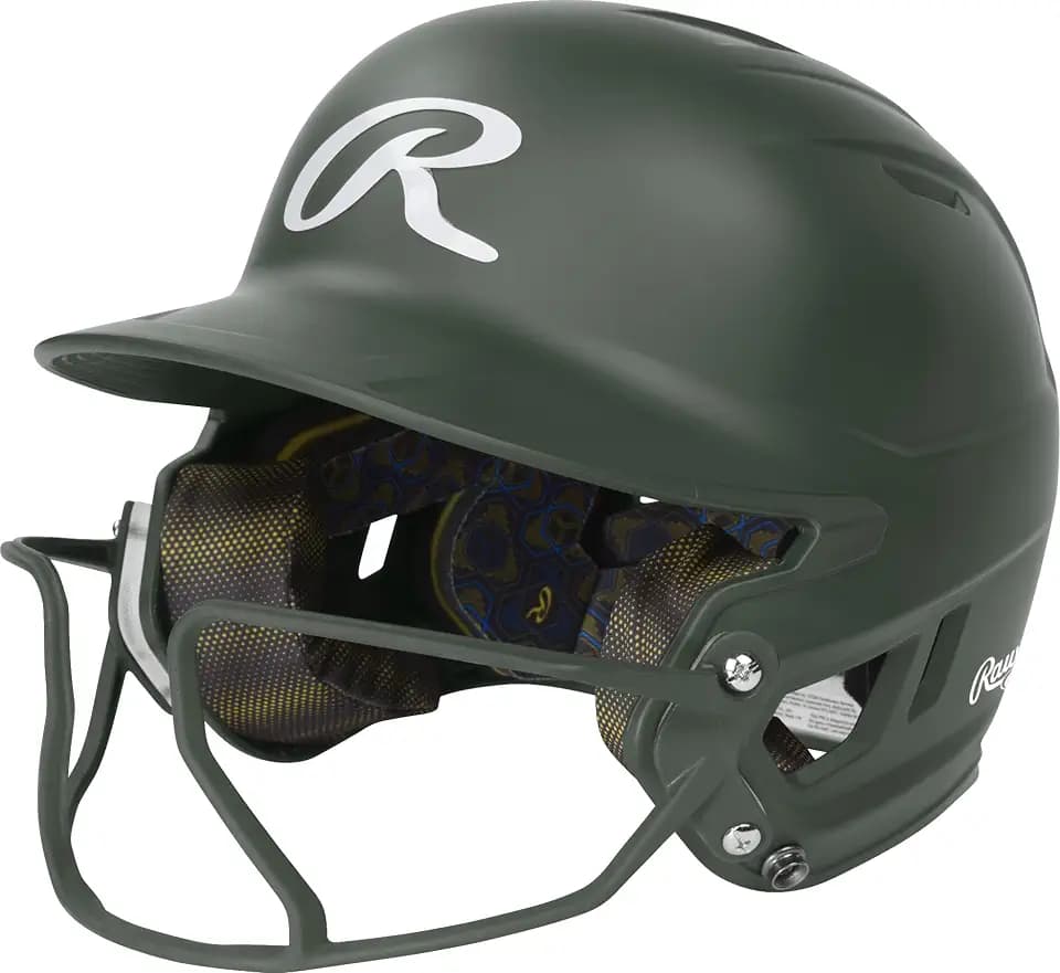Rawlings | MACH HI-VIZ Fastpitch Softball Batting Helmet | Face Guard Attached