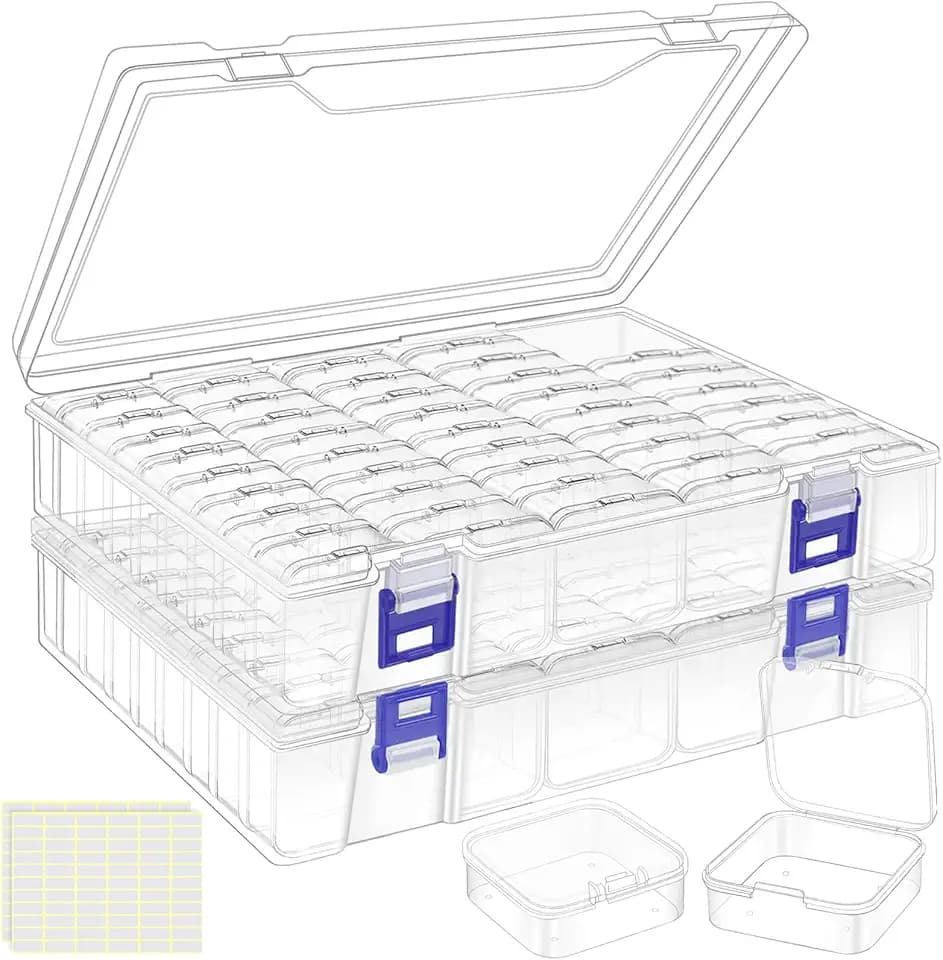 DILIBRA Bead Organizer Box, 92Pcs Small Bead Organizers and Storage