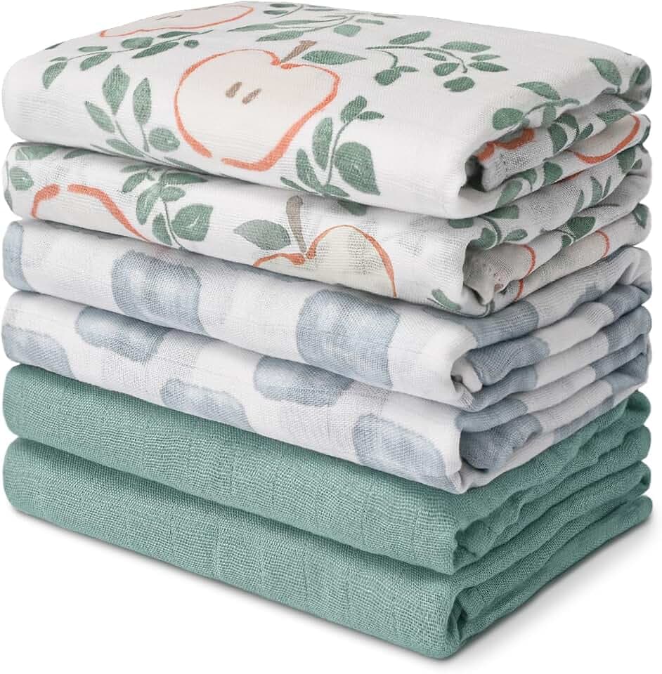GLLQUEN BABY Receiving Blankets Muslin Swaddle Blanket for Newborn Girl Boy