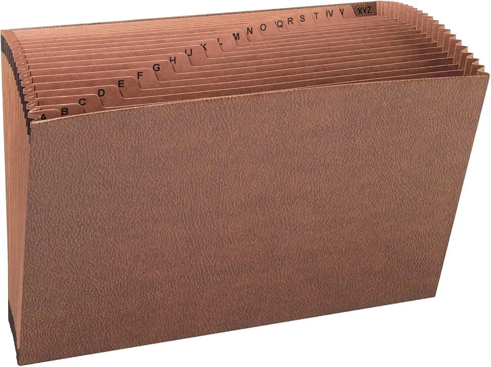 Smead TUFF Expanding File, Alphabetic (A-Z), 21 Pockets, Legal Size, Redrope-Printed Stock (70430)