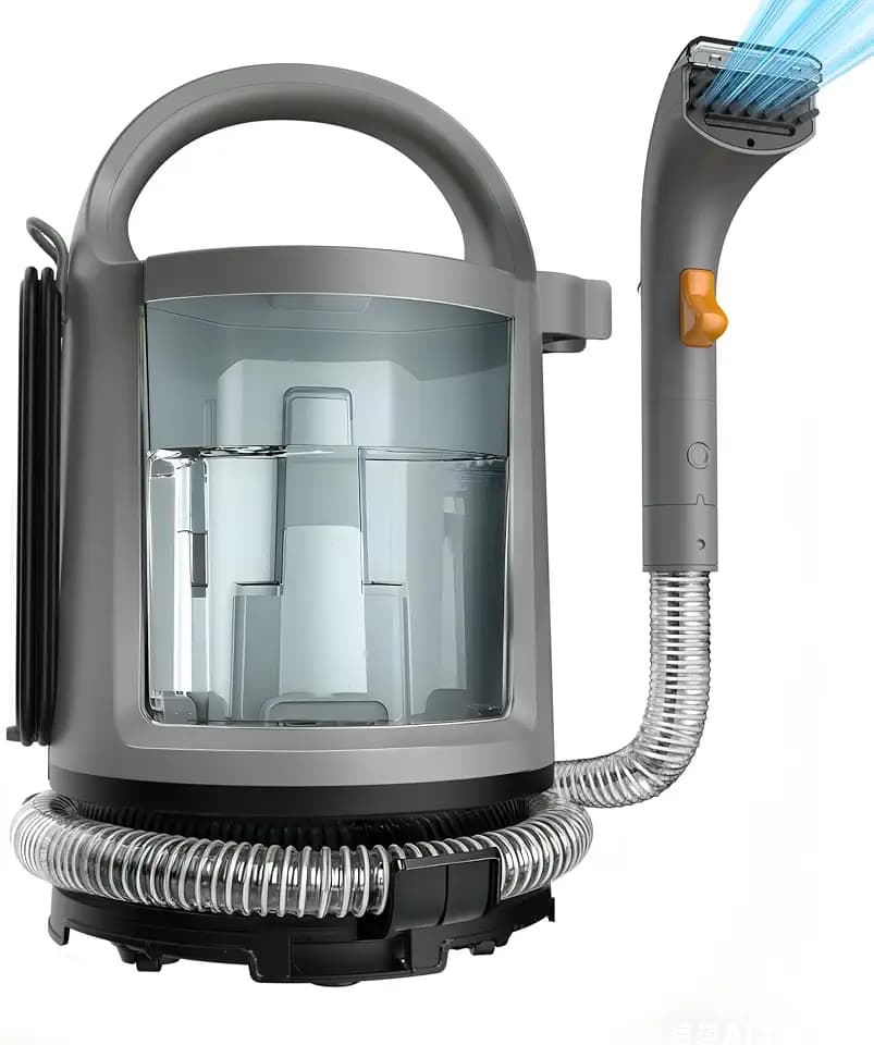 Polsterreiniger Gerät Nasssauger, Waschsauger für Sofa, Teppiche, Auto, Teppichreiniger 400W für Schmutzflecken, Fleckenreiniger mit 12kPa Saugkraft, Kompakt, Flexibel und Stark