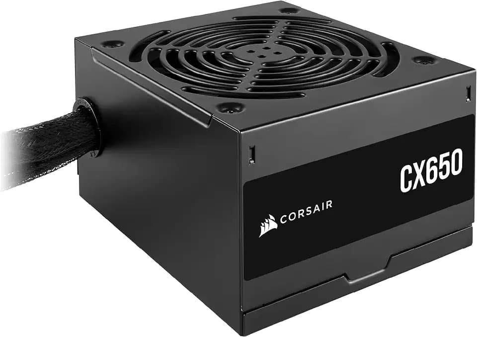 CORSAIR CX650 ATX 650W Netzteil - 80 Plus Bronze Zertifiziert - Geräuscharm - Ummantelte Kabel - Nicht Modular - EU - Schwarz