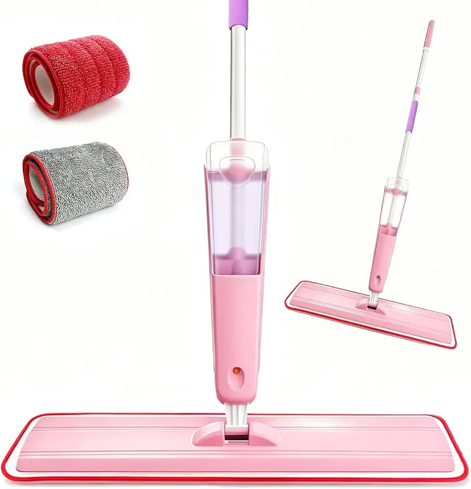 Pink Spray Mop, Spray Mops for Floor Cleaning, Dust Mops, 1-Pack