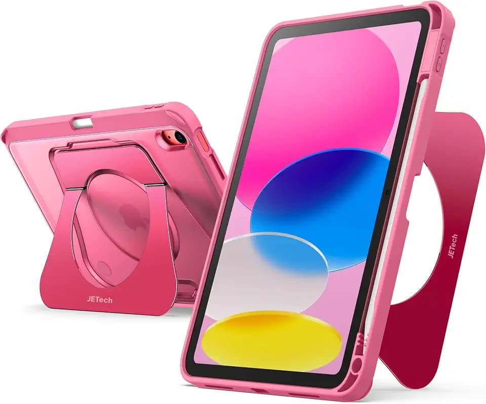 JETech Hülle mit Ständer für iPad (A16) 11./10. Gen, Rosa
