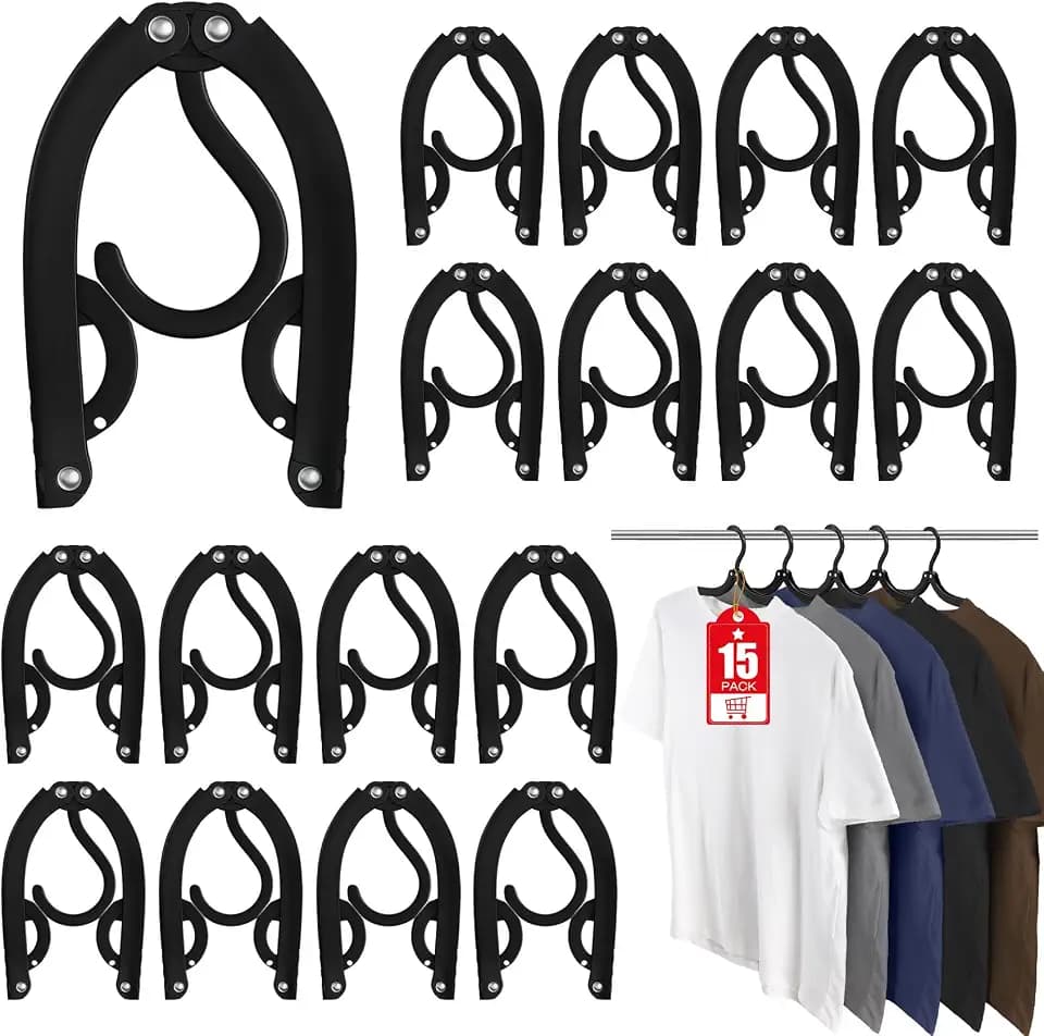 15 Pcs Travel Hangers Foldable Hangers Portable Cruise Ship Essentials 2026