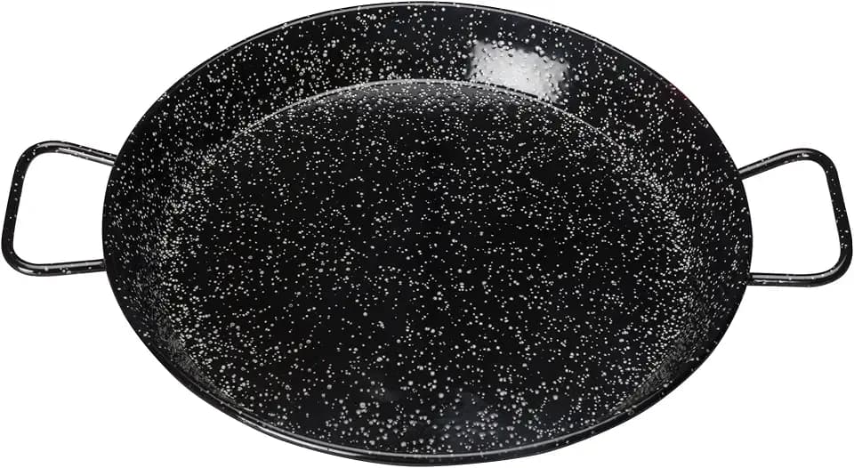 Winco 11" Carbon Steel Paella Pan Enameled