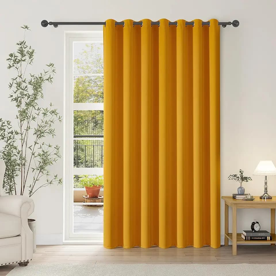 ChrisDowa Room Divider Curtain 108 Inch Long Sliding Door Curtains, 1 Panel