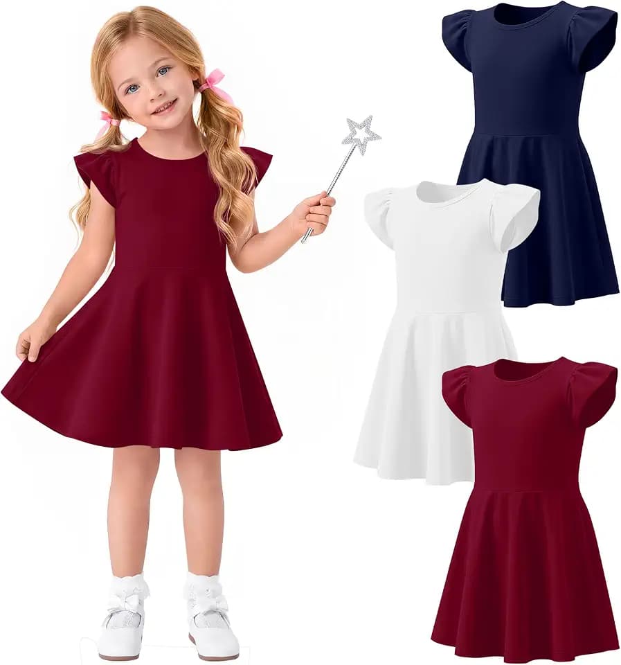 3 Pack Toddler Girls' Summer Dresses