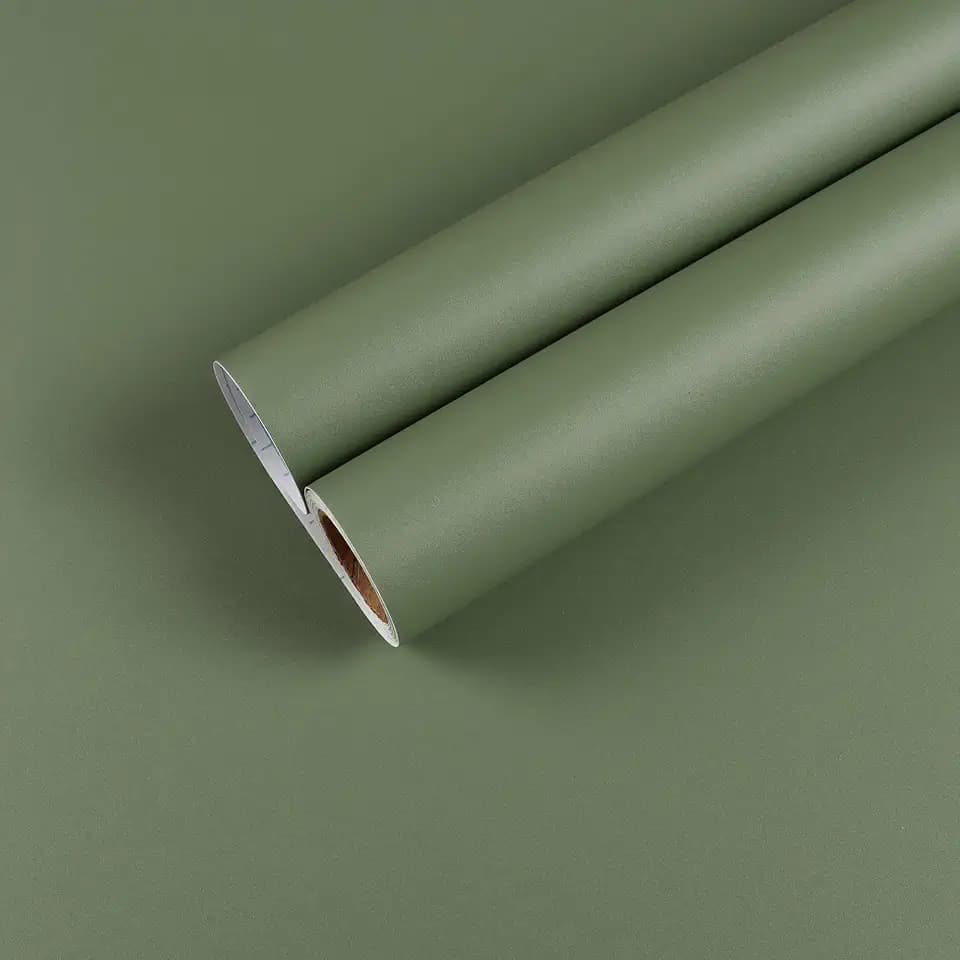 CHIHUT Extra Wide 24"x160" Thick Matte Sage Green Peel and Stick Wallpaper for Bedroom Living Room Removable Self Adhesive Green Contact Paper for Cabinets Waterproof Modern Vinyl Solid Wall Paper