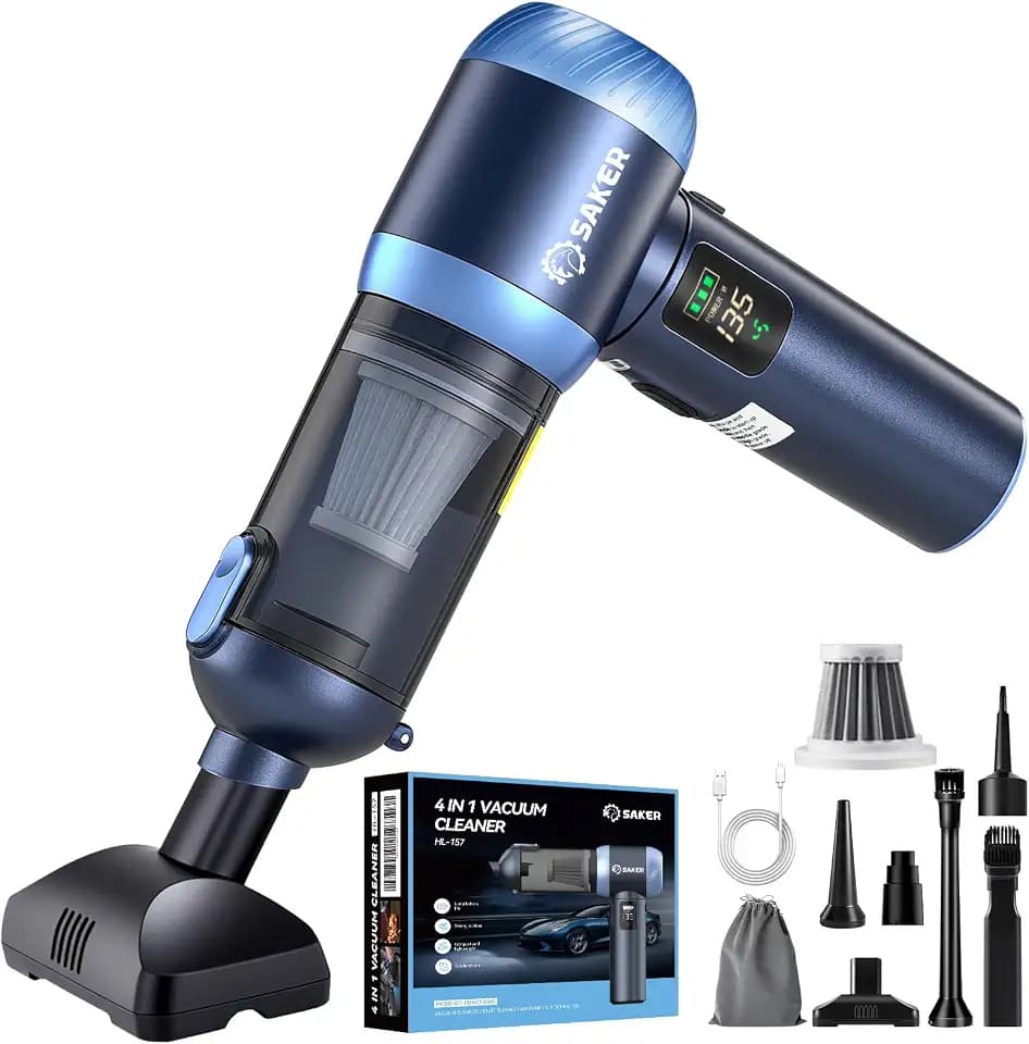 Saker 4 in1 Handheld Car Vacuum Portable Cordless 20000Pa HL157 Blue