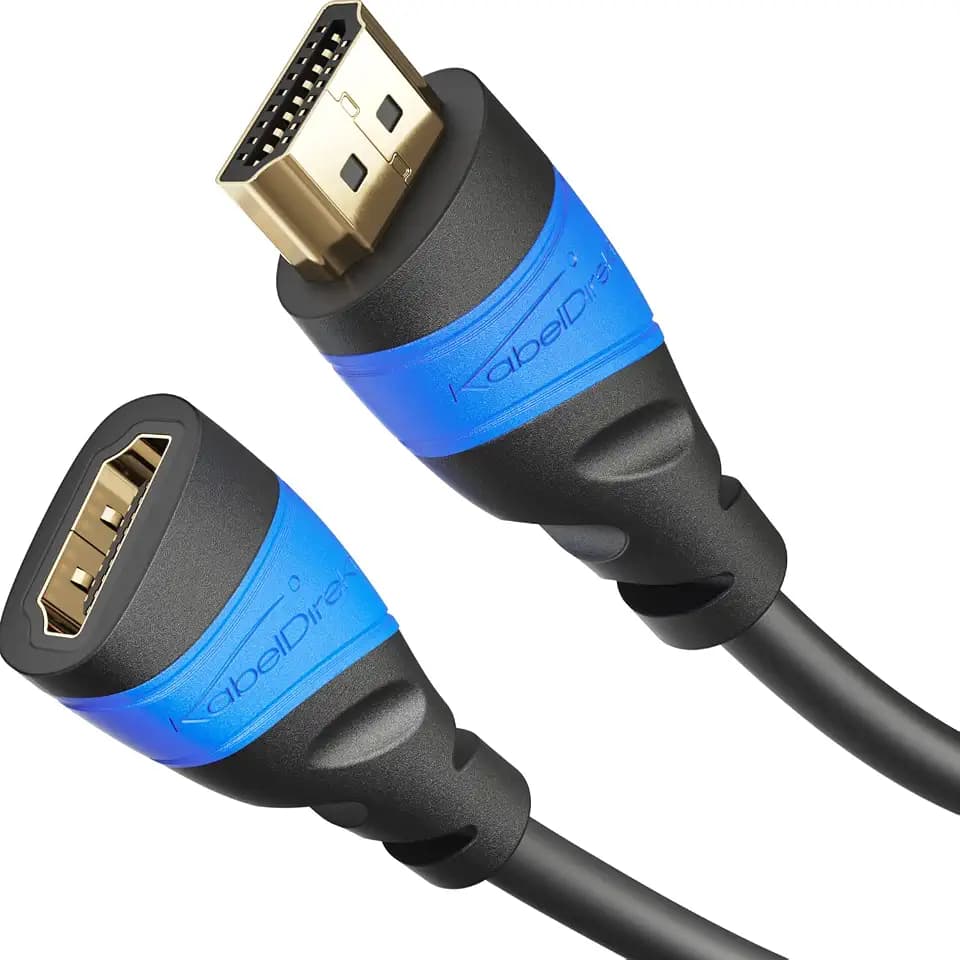KabelDirekt – 4K HDMI-Verlängerung – 6m – Stecker auf Buchse – für PS5