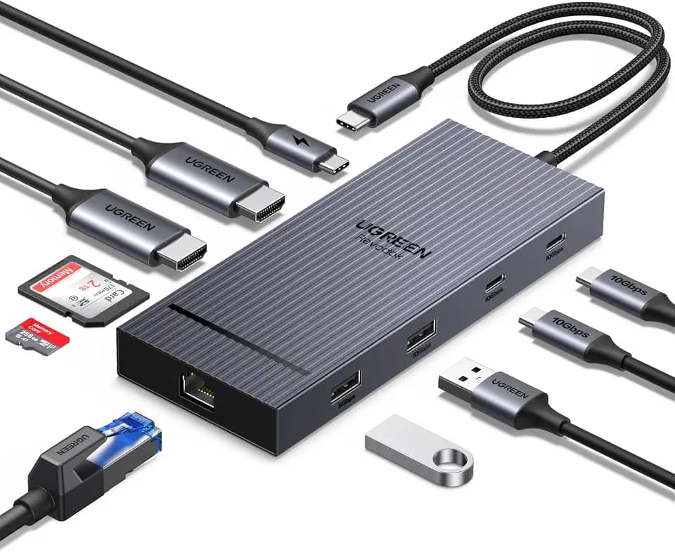 UGREEN USB C Docking Station 10Gbps USB C Hub 2 HDMI