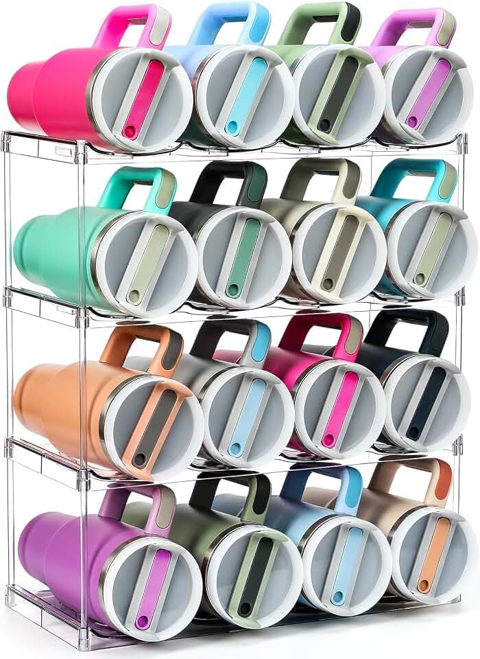 Premium Water Bottle Organizer for Stanley 40OZ & Various Bottles, Tumblers