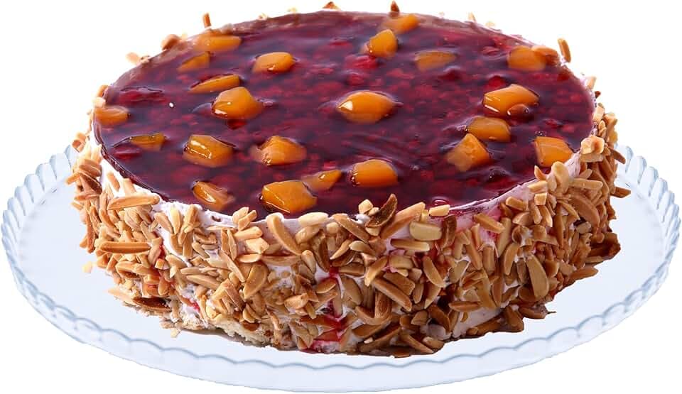 Extra Large Glass Cake Platter, Multifunctional Cake Stand, Cake Plate, Serving Plate for Birthday Cakes, Cup Cakes, Fruits, Cookies or Snacks (Round Lotus 12.6'')