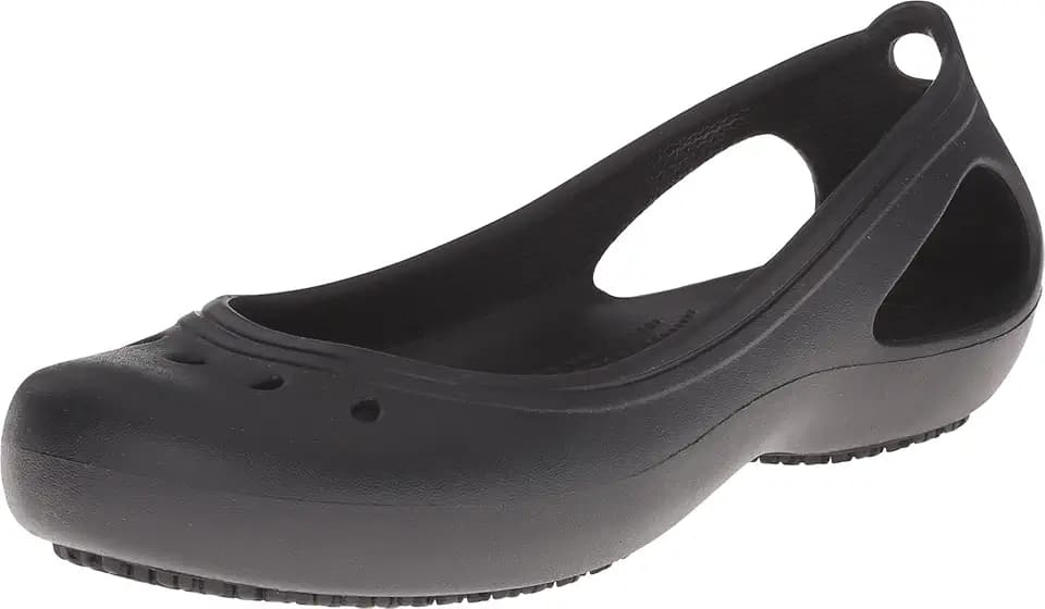 Crocs Women's Kadee Work Ballet Flats| Slip Resistant Work Shoes