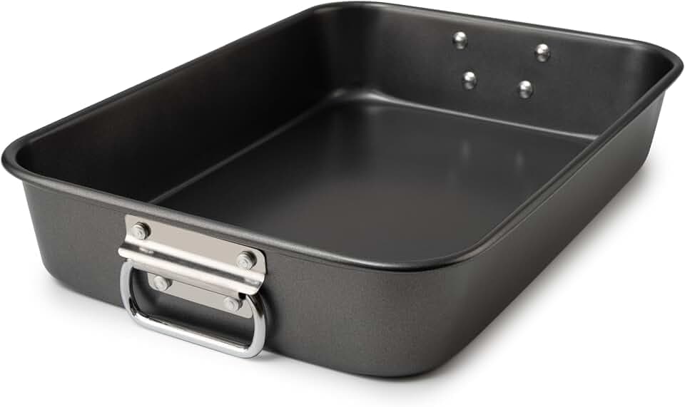 Tiawudi Lasagna Pan with Handles, 15x10x3 Inch Bakeware for Oven, Nonstick Rectangular Roasting Pan, Deep Baking Dish for Cake and Brownie, Heavy Duty