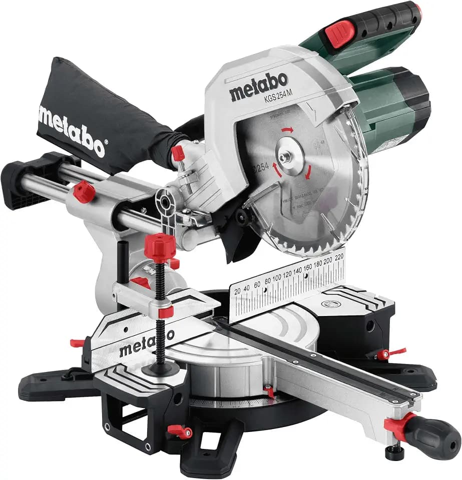 metabo Kapp- und Gehrungssäge KGS 254 M, Zugfunktion, 254 mm Sägeblatt