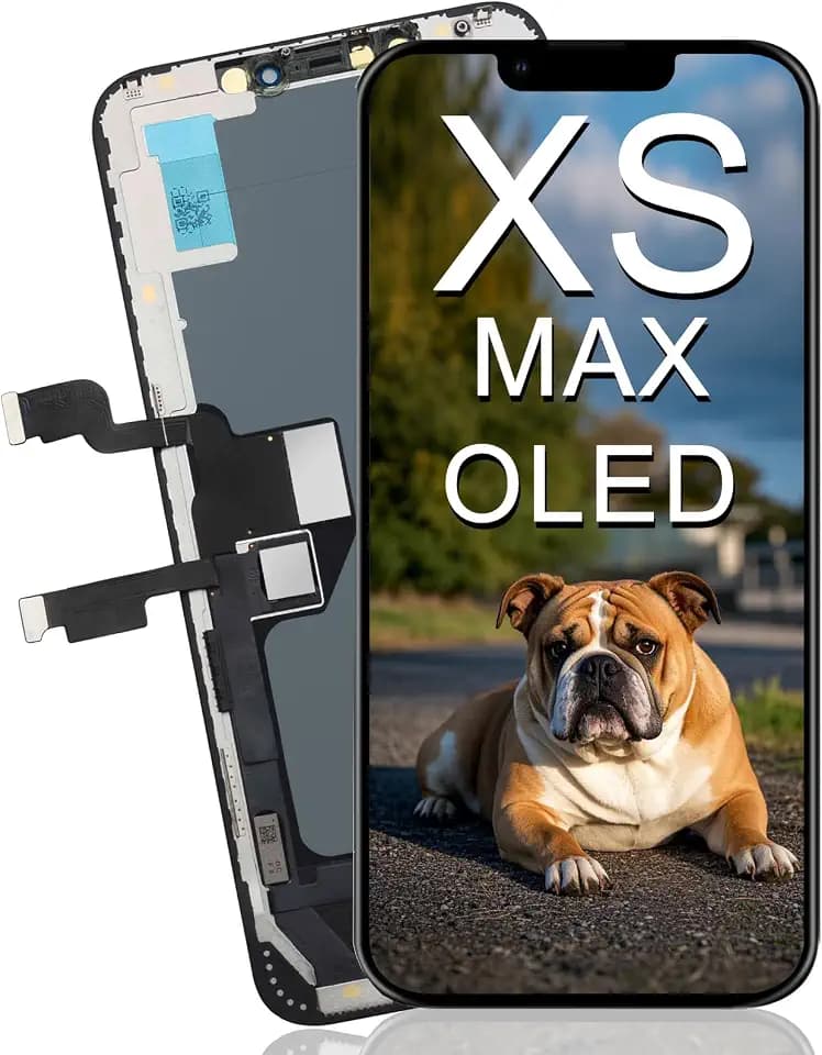 XLX OLED for iPhone Xs Max Screen Replacement, 6.5 Inch OLED Display 3D Touch Digitizer Assembly Compatible with Model A1921, A2101, A2102, A2103, A2104(Real OLED,No Tools)