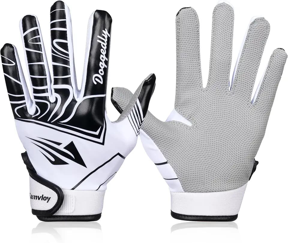 Baseball Batting Gloves for Youth with Super Grip and Finger-Fit Palms - Unisex Fit for Men, Kids, Boys & Girls