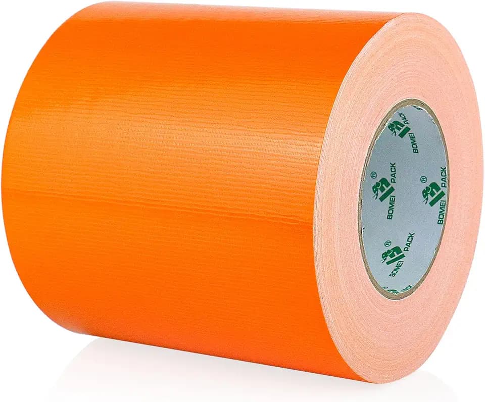 BOMEI PACK 6inch Wide Orange Duct Tape, Heavy Duty Strong Waterproof Industrial Color Duct Tape 9.0mil x 6inch x 60yds for Crafts, Home Improvement, Repairs, & Projects