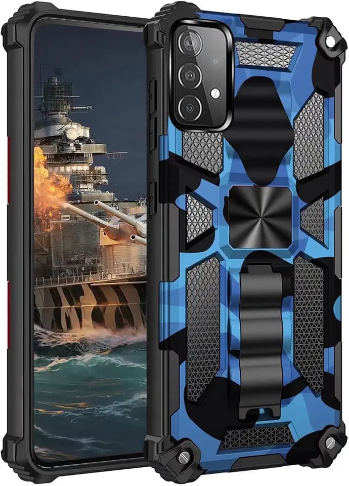 xinyunew Hülle für Xiaomi Redmi 10C Rundumschutz Stoßfest Hülle Militärischer Vollschutz Handyhülle Schutzhülle Xiaomi Redmi 10C Case Cover Stoßfeste Kratzfeste Schutzhülle und Ständer- Blau
