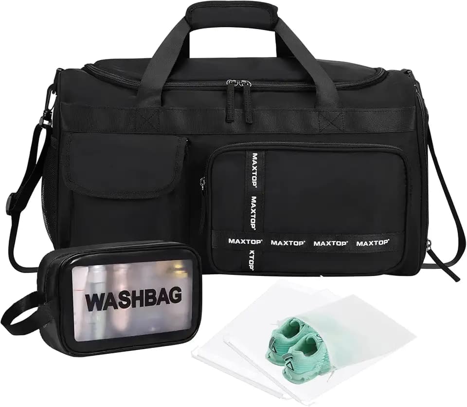 MAXTOP Large Gym Bag for Women Men Duffle Bag With Wet Dry Separation
